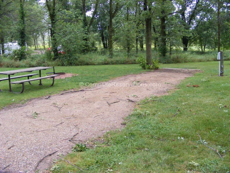 Campsite 32e in Blue Mounds State Park Campground at Blue Mounds State
